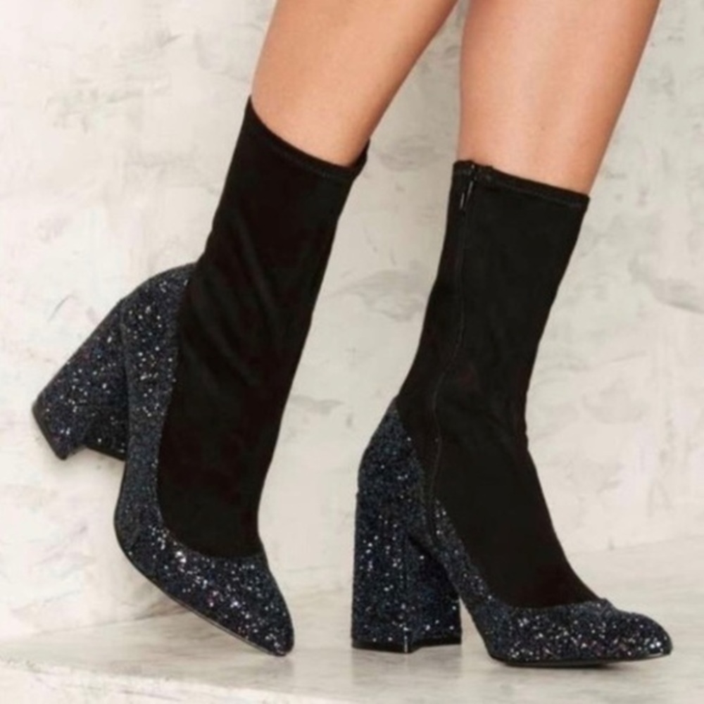 New Shelley’s of London Ely Glitter stretch boots 6.5